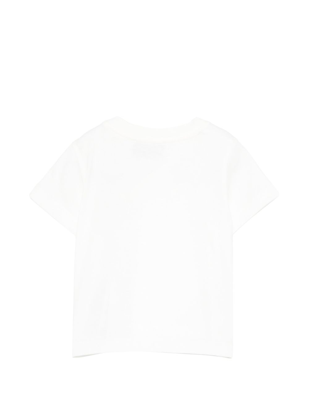 T-shirt in cotone girocollo maniche corte MUM04TLAA02 10063 MOSCHINO KIDS