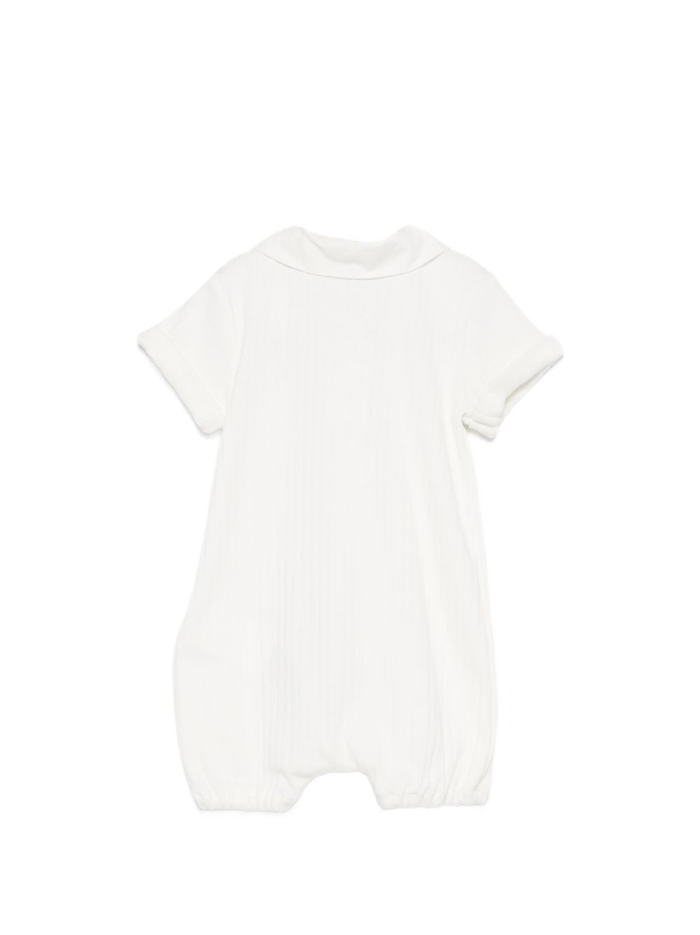 Tutina in cotone con colletto MUY08YLAA55 10063 MOSCHINO KIDS