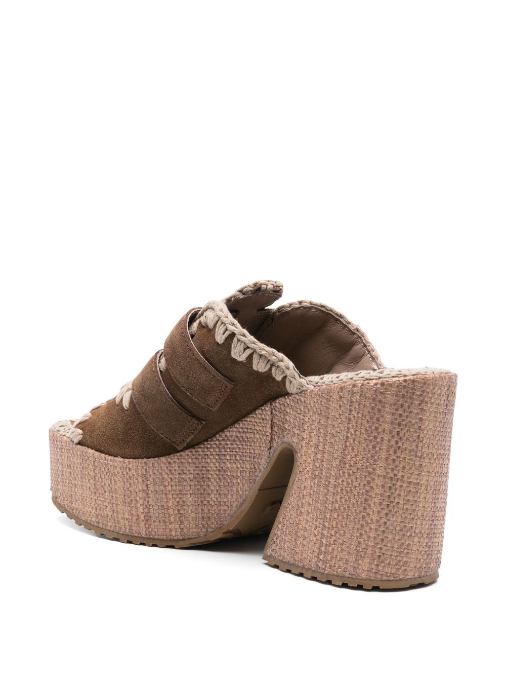Zoccoli con fibbie su plateau intrecciato MUSW721001A NUTBR MOU