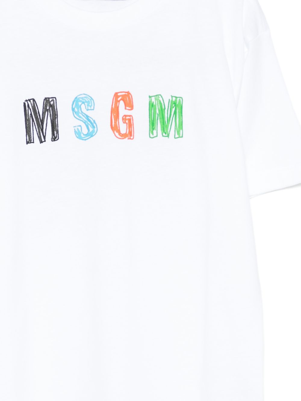 T-shirt con logo multicolore S6MSJBTH232 001 MSGM KIDS