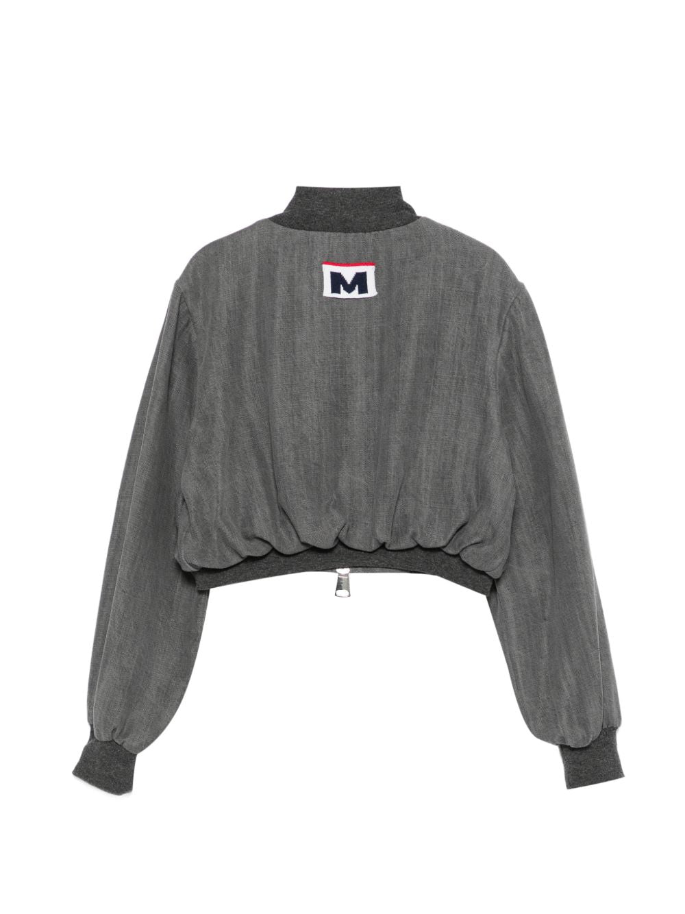 Bomber con zip e logo ricamato S6MSJGBO309 102 MSGM KIDS