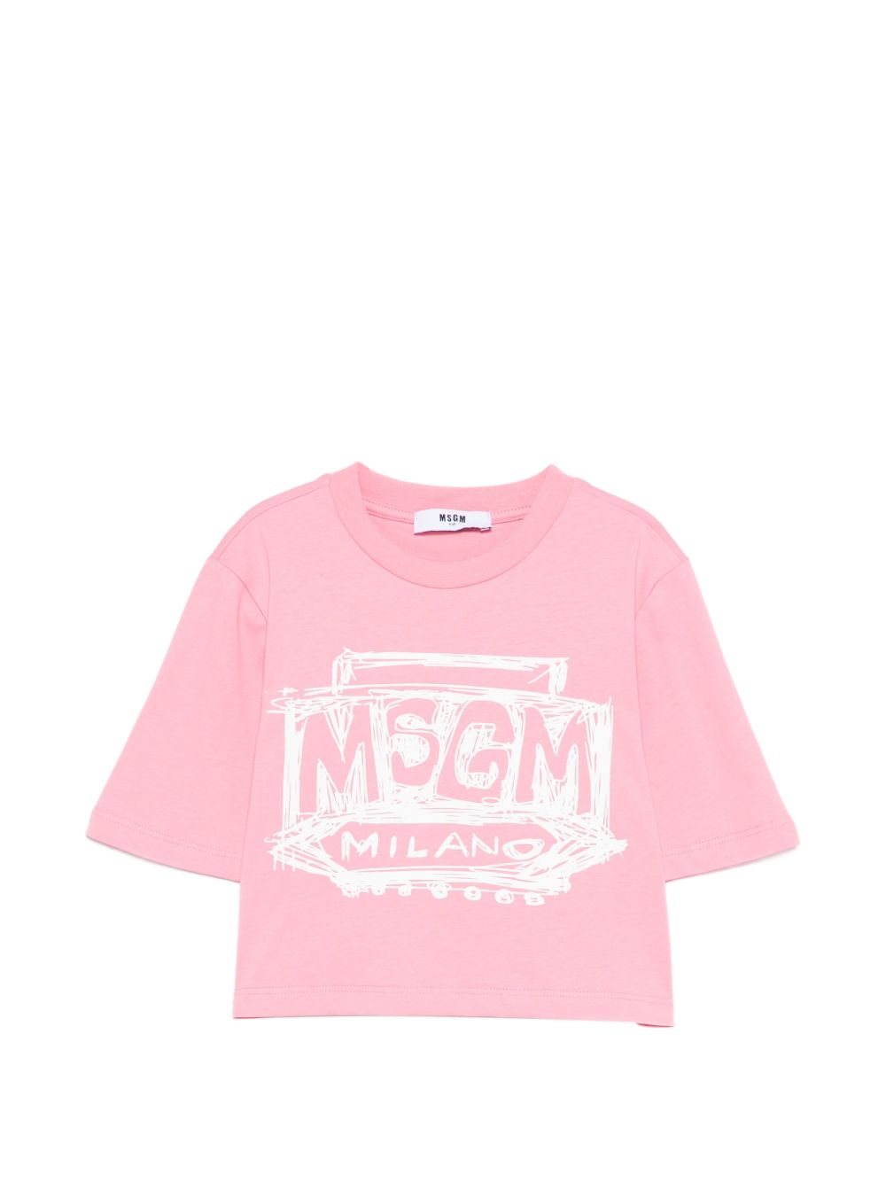 T-shirt in cotone con logo S6MSJGTH128 MS070 MSGM KIDS
