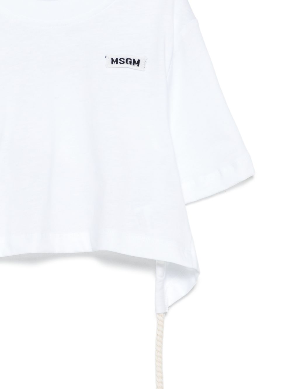 T-shirt con lacci laterali S6MSJGTH179 001 MSGM KIDS
