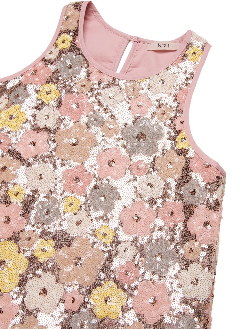 Abito con paillettes floreali volant N2109IN0480 0N321 N21 KIDS