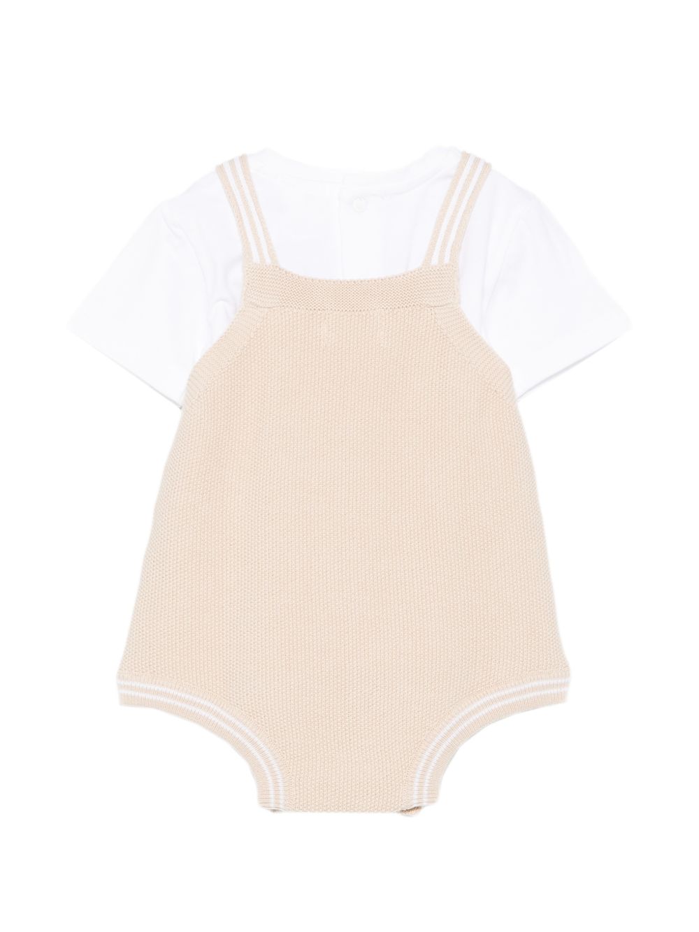 Body in cotone biologico con spalline multiple E26004 BEIGE NANAN KIDS