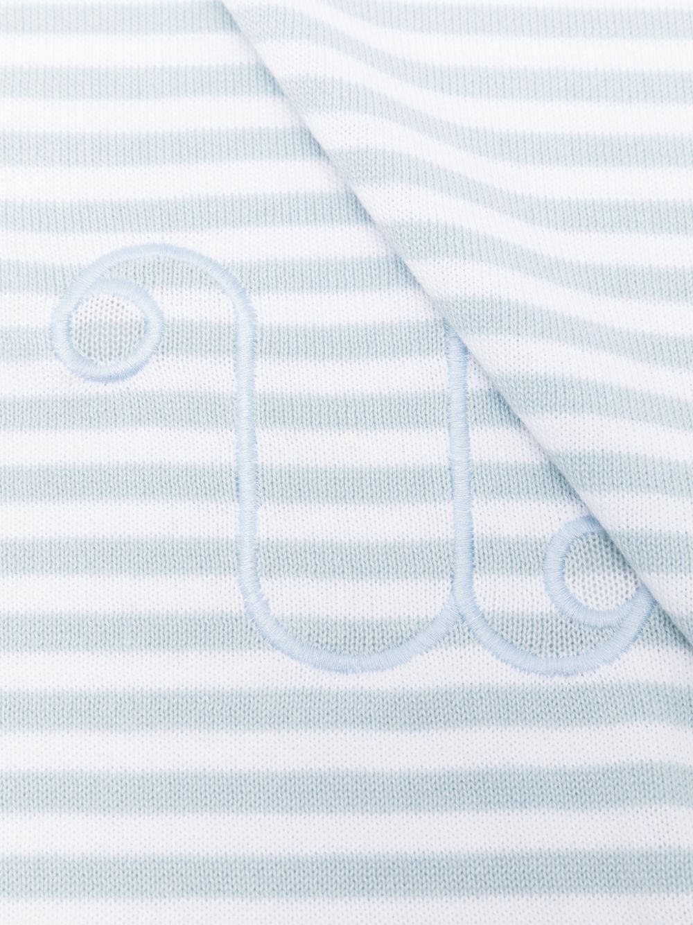 Copertina in cotone organico a righe E26008 AZZURRO NANAN KIDS