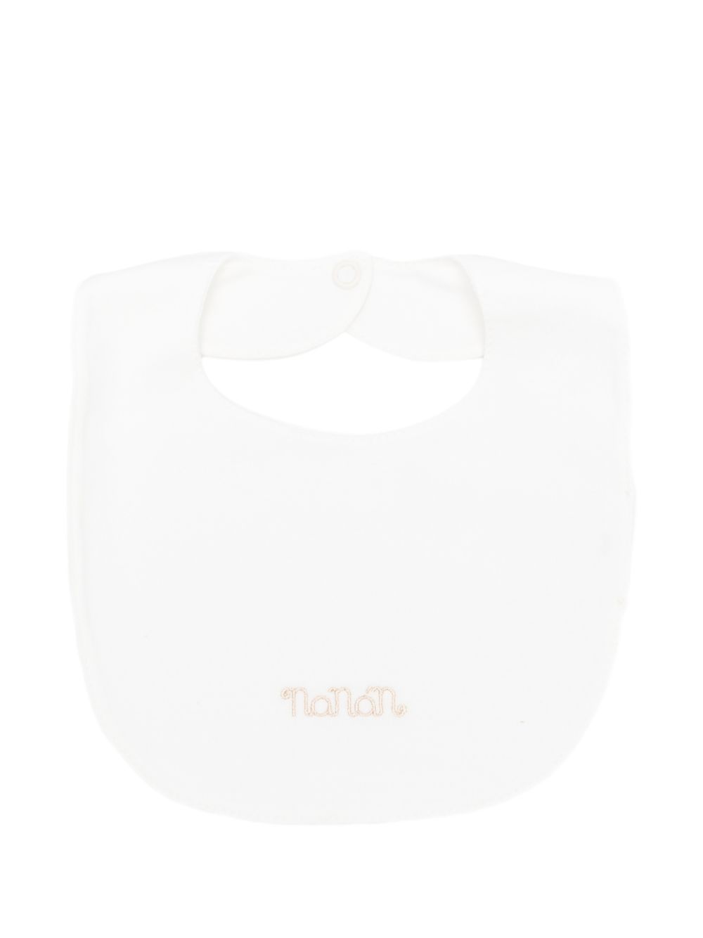 Bavetta in cotone con ricamo logo E26015 BIANCO NANAN KIDS
