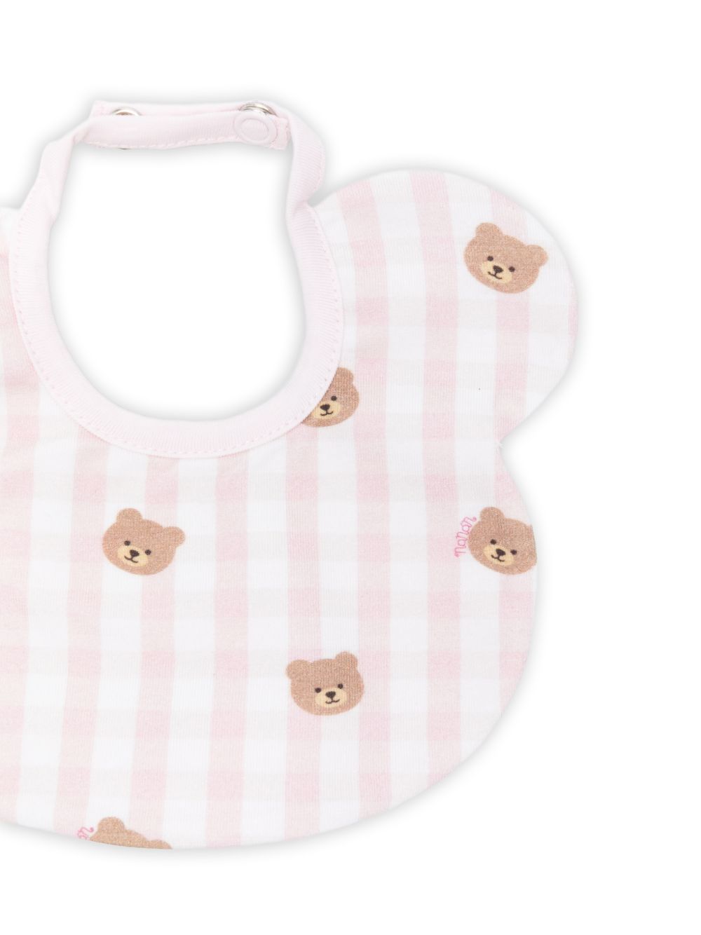 Bavaglino in cotone a quadretti E26021 ROSA NANAN KIDS