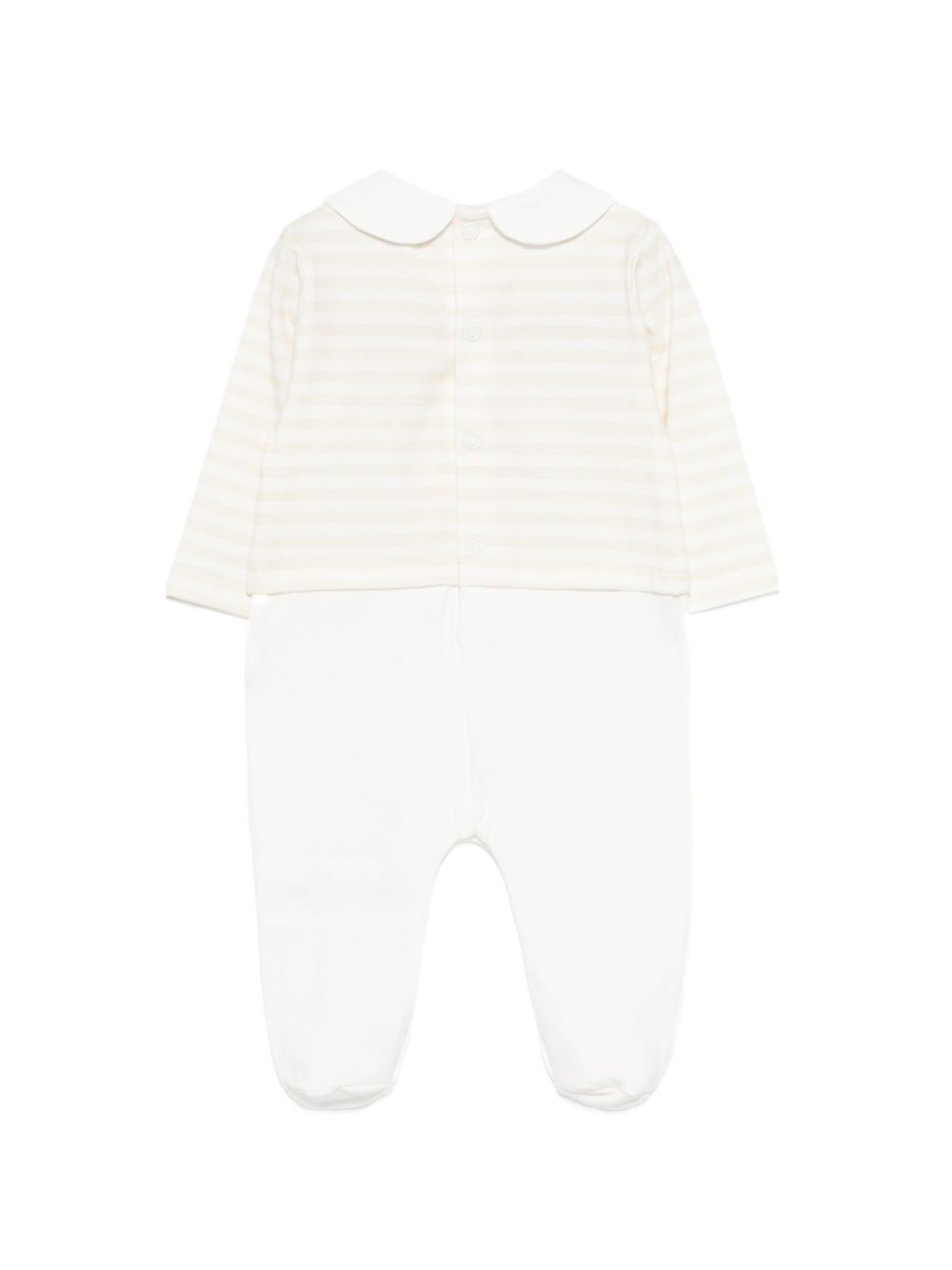 Pagliaccetto a righe con bottoni automatici E26100 BEIGE NANAN KIDS