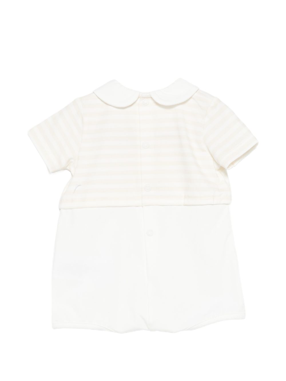 Tutina in cotone a righe con colletto E26103 BEIGE NANAN KIDS