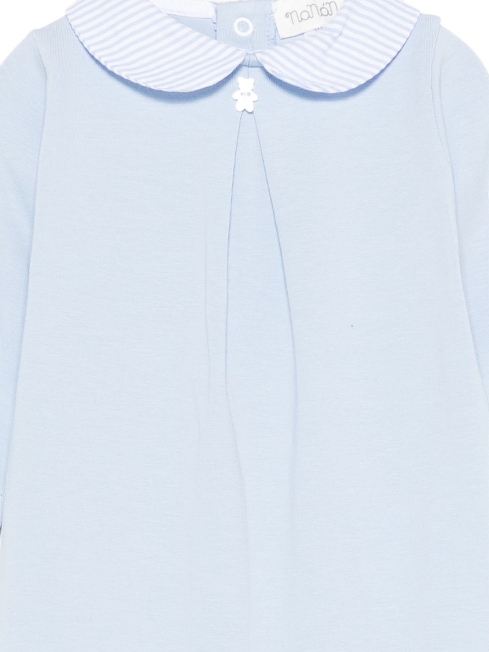 Tutina in cotone con colletto a righe E26126 AZZURRO NANAN KIDS