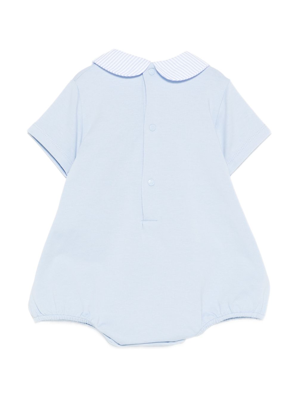 Tutina in cotone con colletto a righe E26128 AZZURRO NANAN KIDS