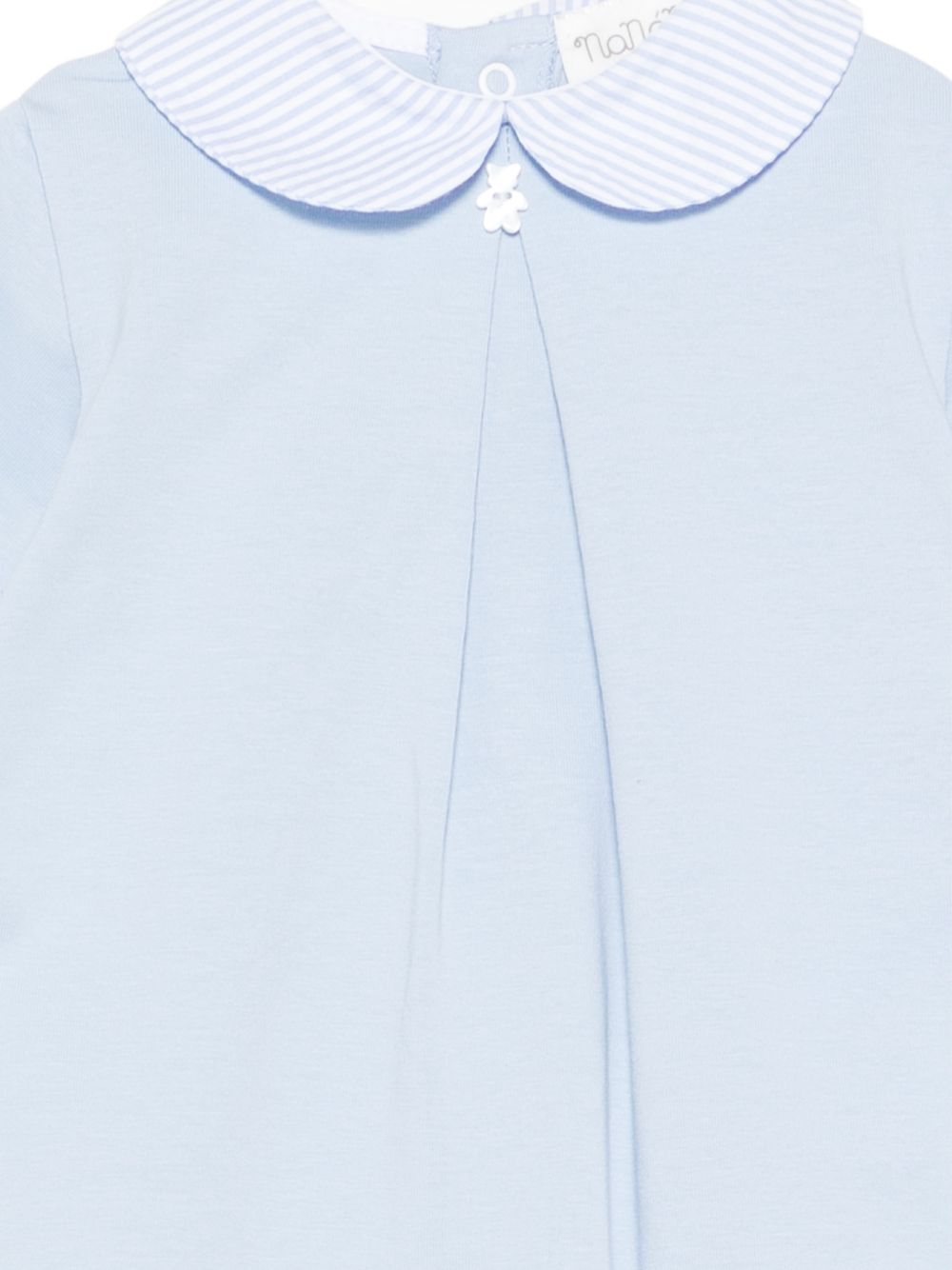 Tutina in cotone colletto peter pan E26128 BLU NANAN KIDS