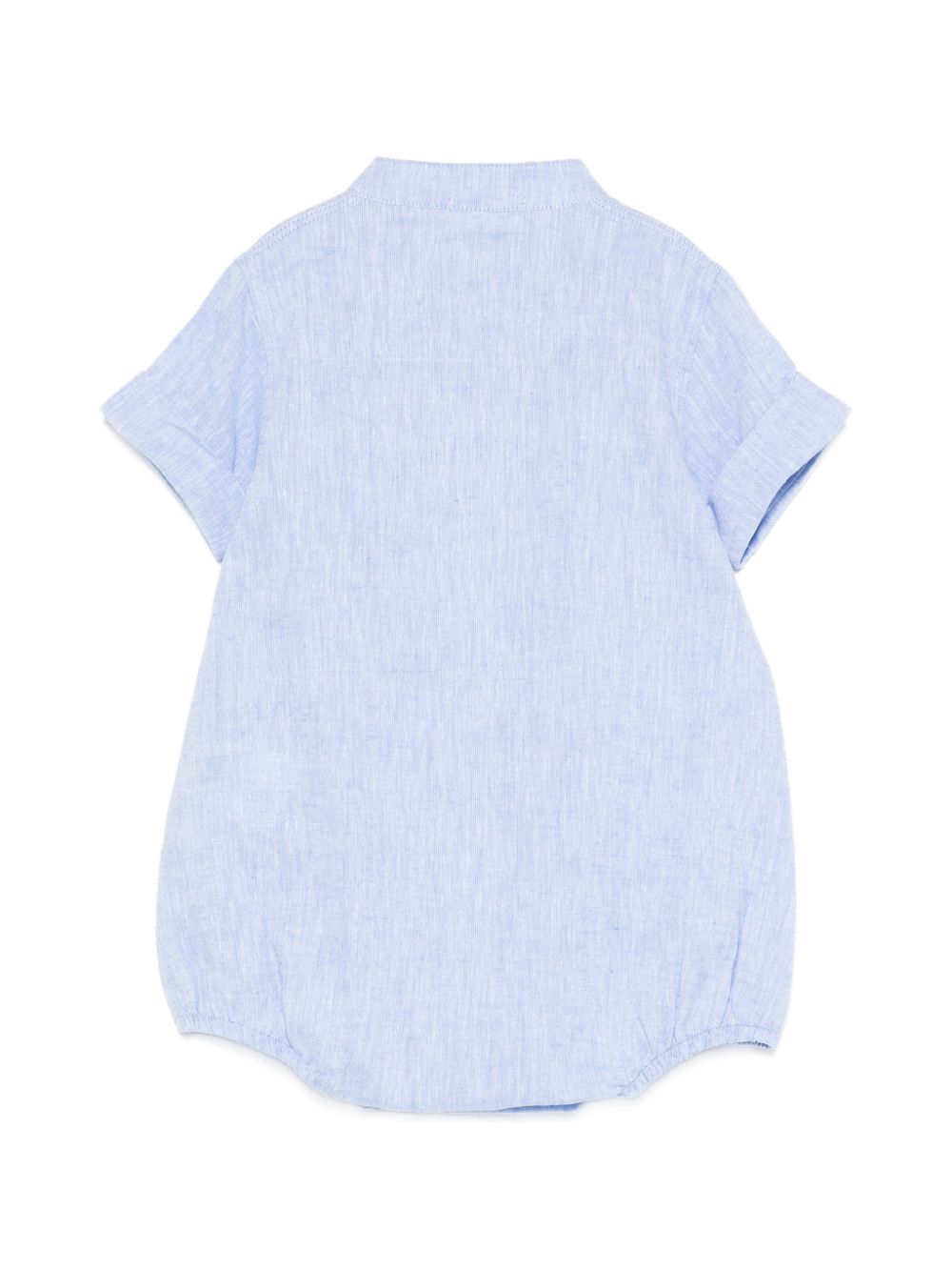 Pagliaccetto in lino e cotone con maniche corte E26172 AZZURRO NANAN KIDS