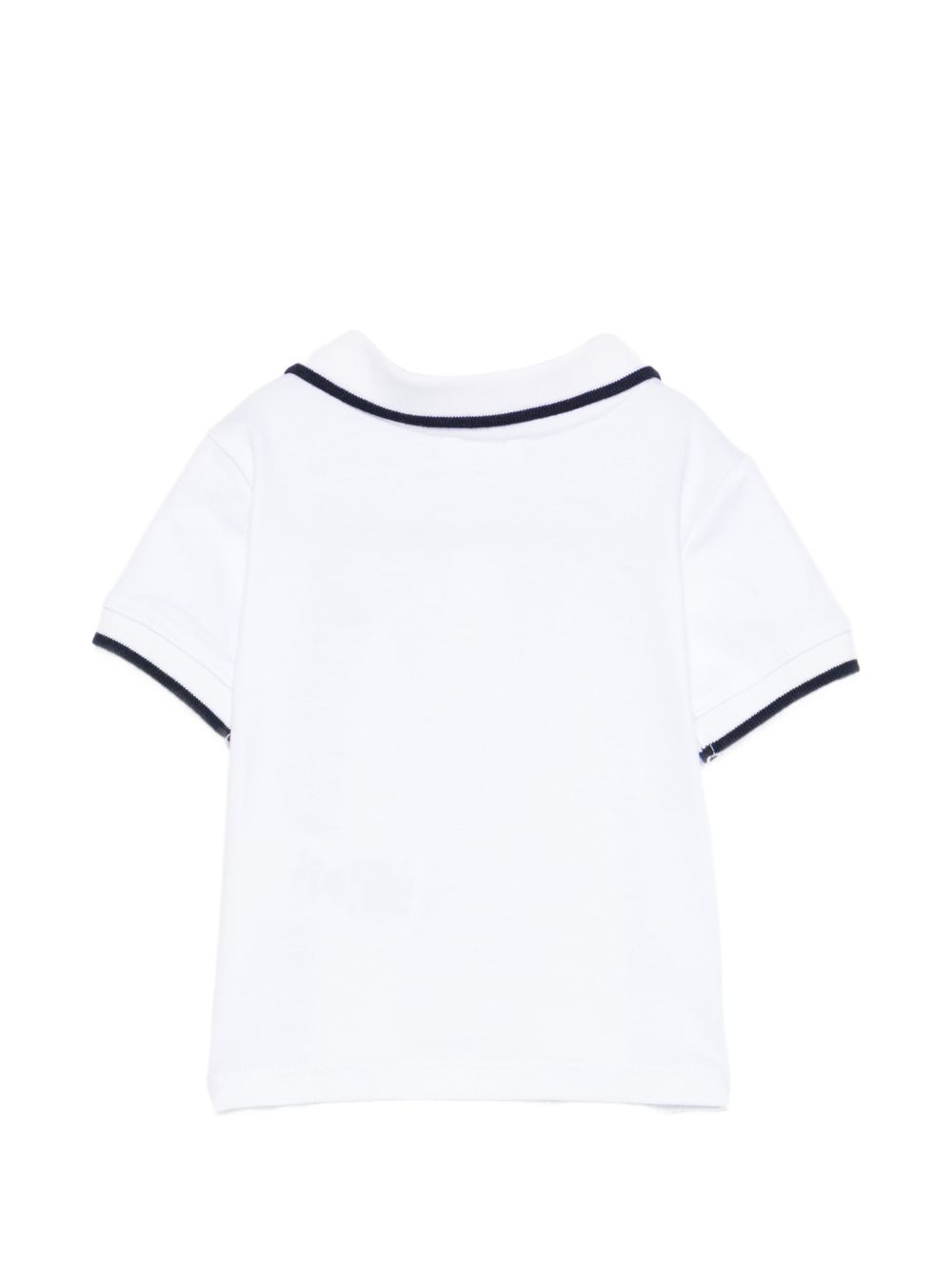 Polo in cotone con colletto a contrasto E26175 BIANCO NANAN KIDS