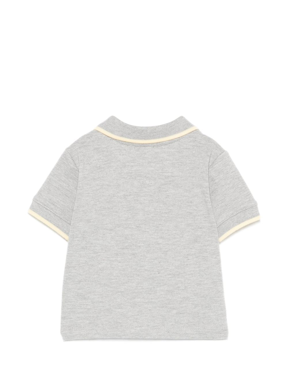 Polo in cotone con colletto a contrasto E26175 GRIGIO NANAN KIDS