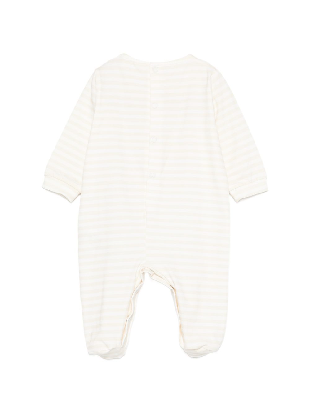 Tutina rigata con fiocco in cotone E26400 BEIGE NANAN KIDS