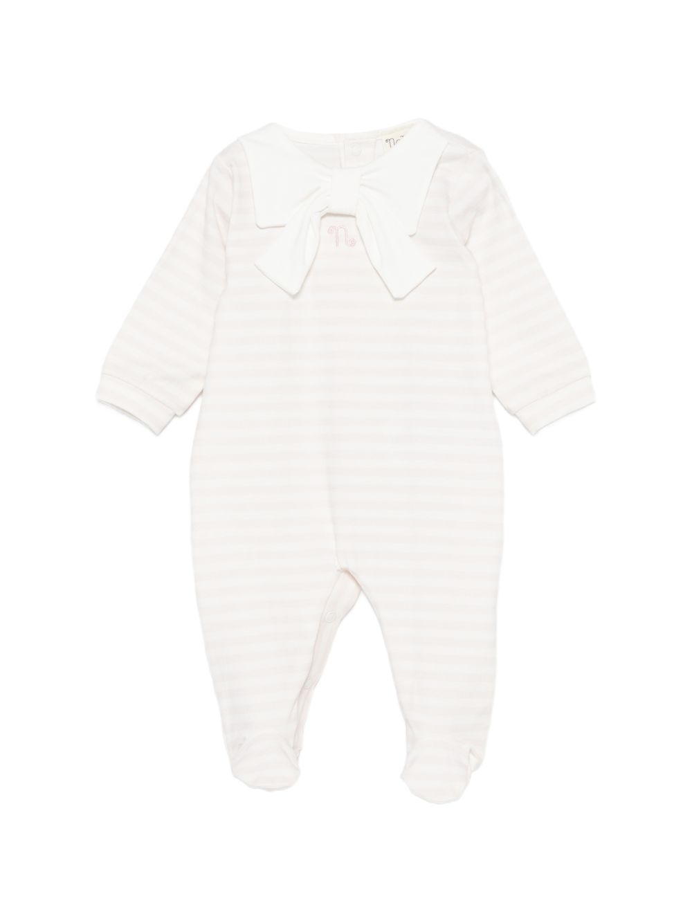 Tutina a righe con fiocco E26400 ROSA NANAN KIDS