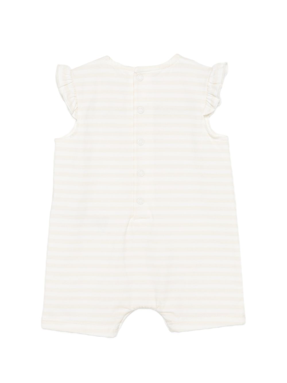 Tutina a righe in cotone con fiocco E26403 BEIGE NANAN KIDS