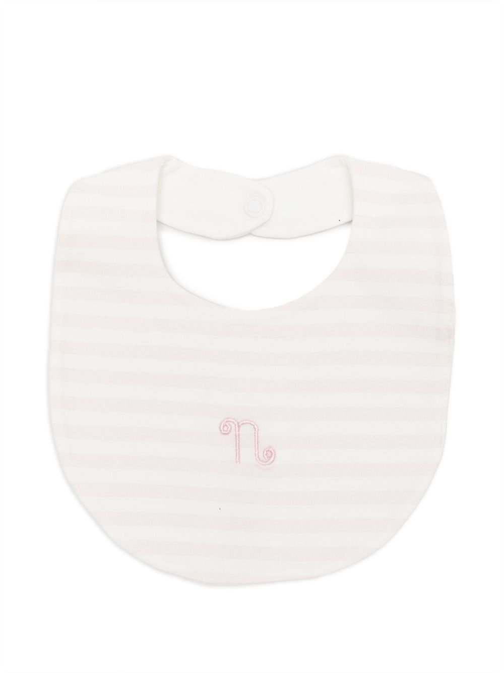 Bavaglino a righe in cotone con chiusura a bottoni E26406 ROSA NANAN KIDS