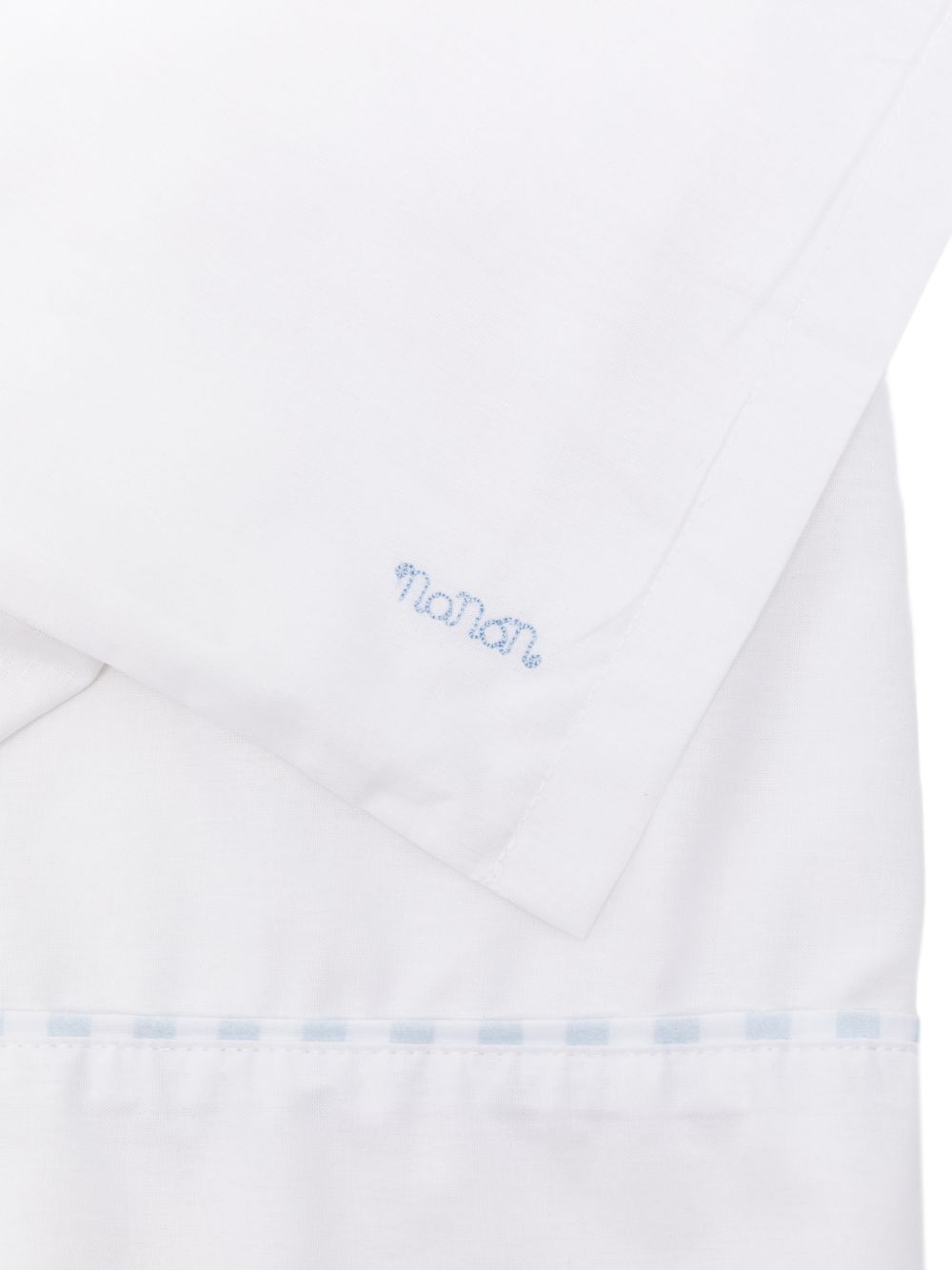 Set tre pezzi in cotone con ricamo E26407 AZZURRO NANAN KIDS