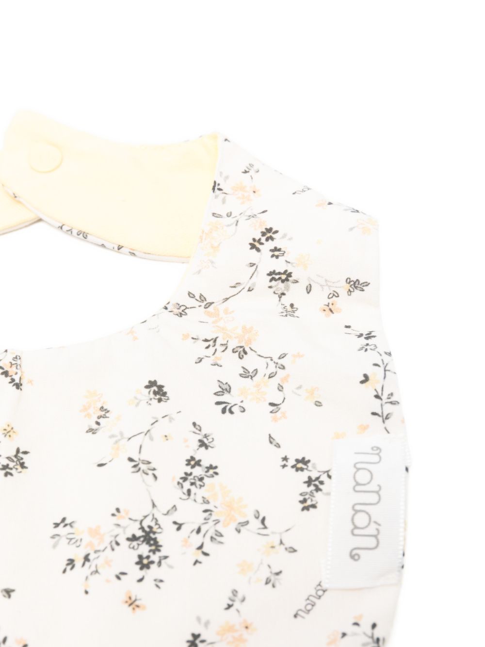Bavaglino in cotone a fiori E26414 GIALLO NANAN KIDS