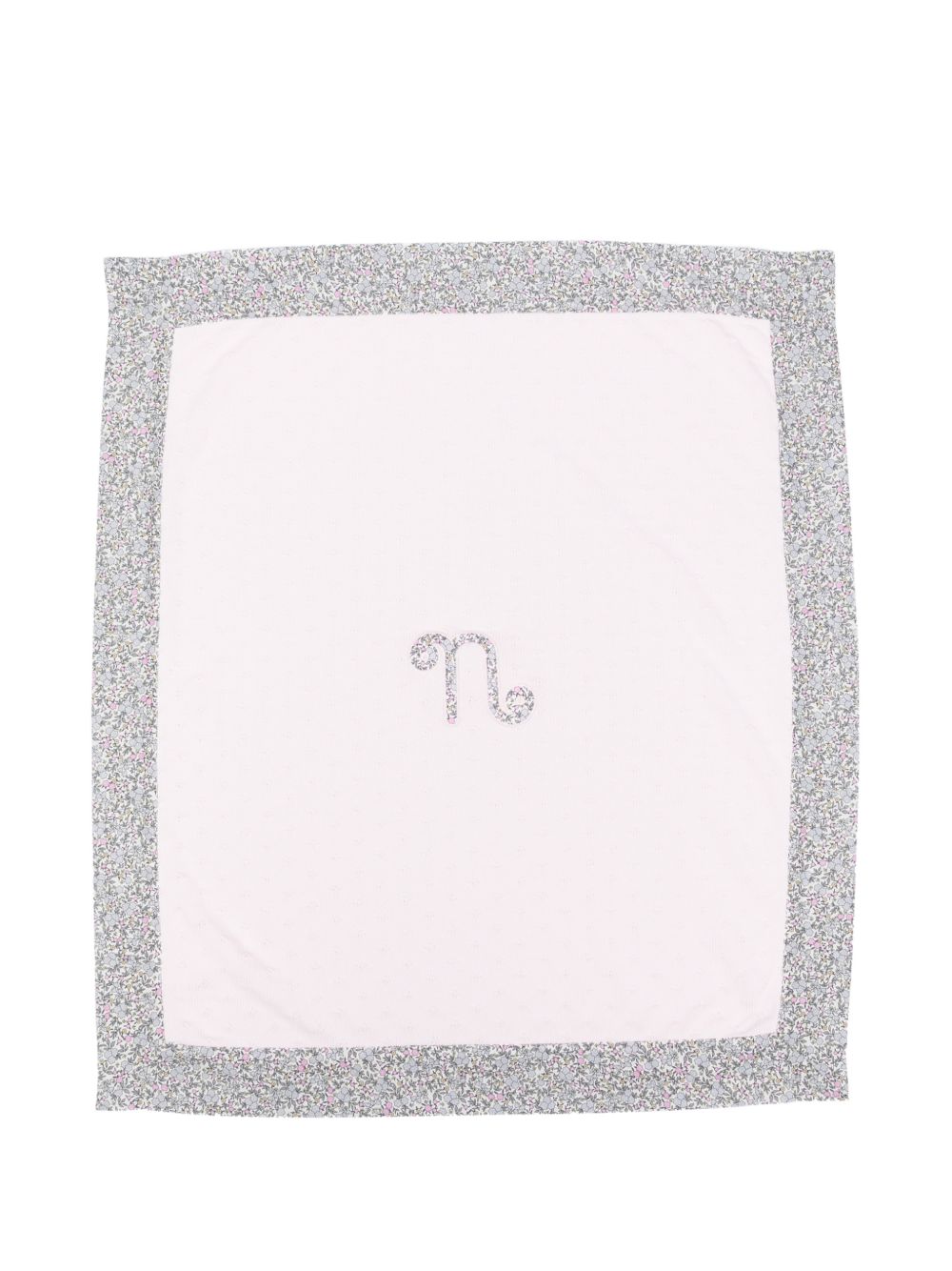 Copertina in cotone con bordo a fiori E26438 ROSA NANAN KIDS