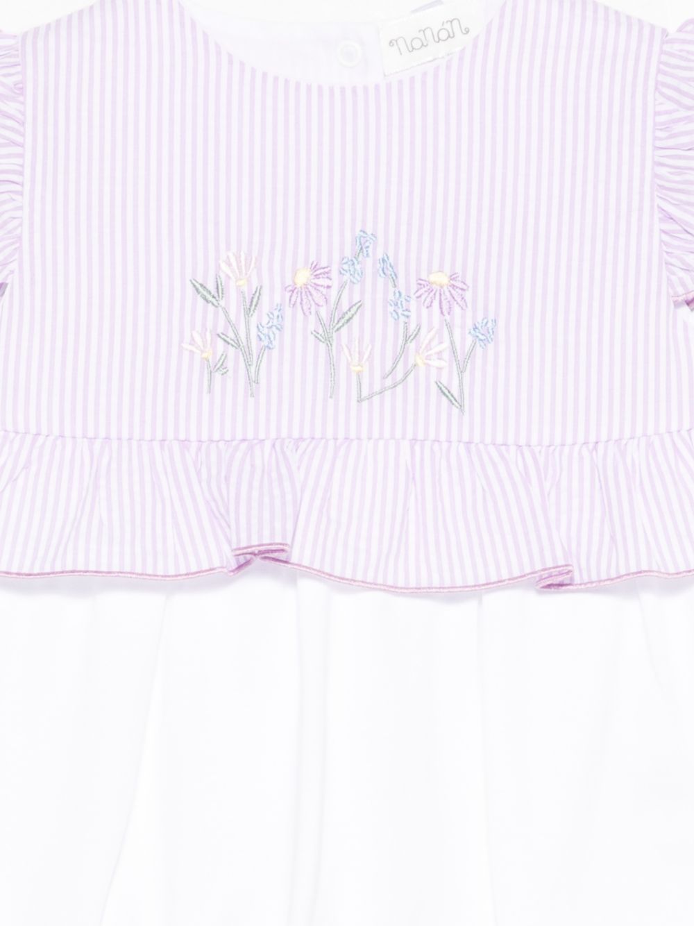 Completo in cotone con ricamo floreale E26474 LILLA NANAN KIDS