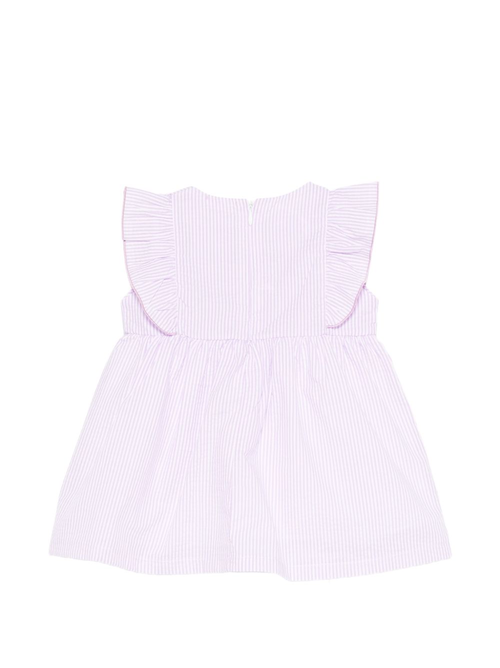 Abito in cotone a righe con fiocco E26485 LILLA NANAN KIDS