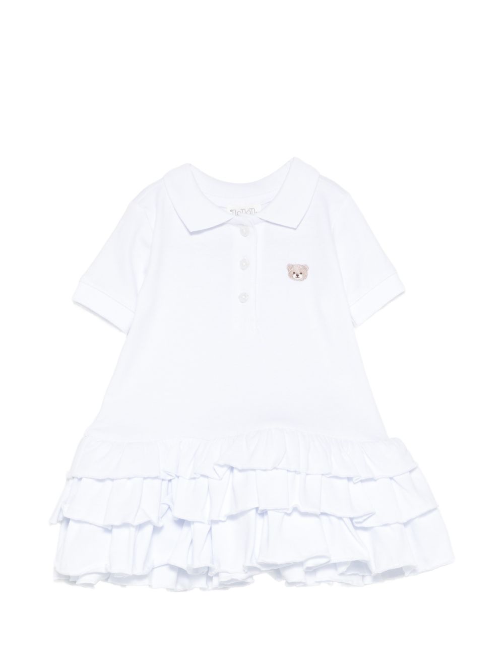 Abito polo con colletto in cotone E26510 BIANCO NANAN KIDS
