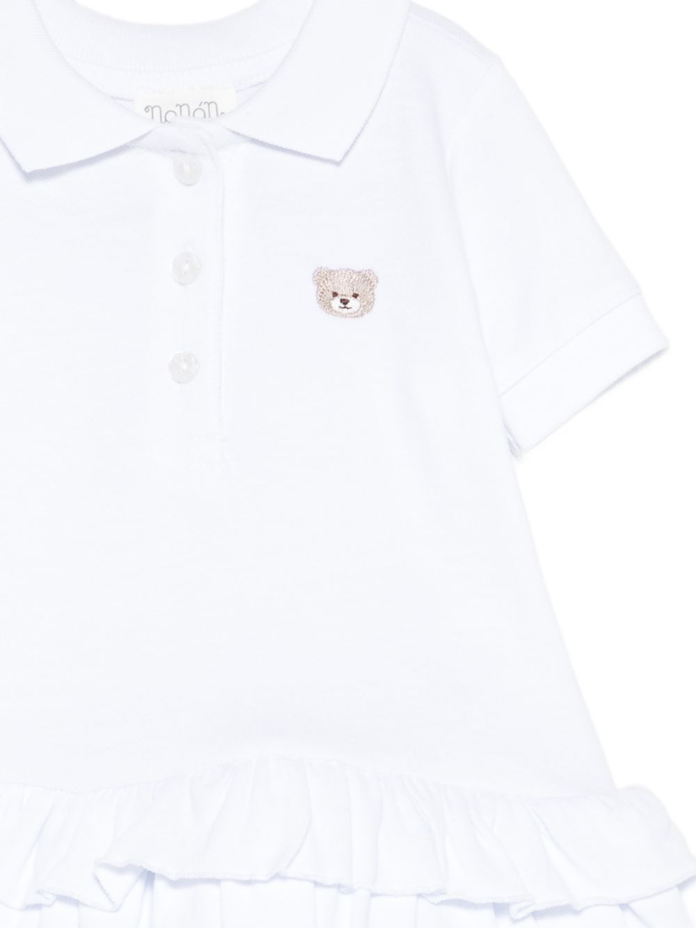 Abito polo con colletto in cotone E26510 BIANCO NANAN KIDS