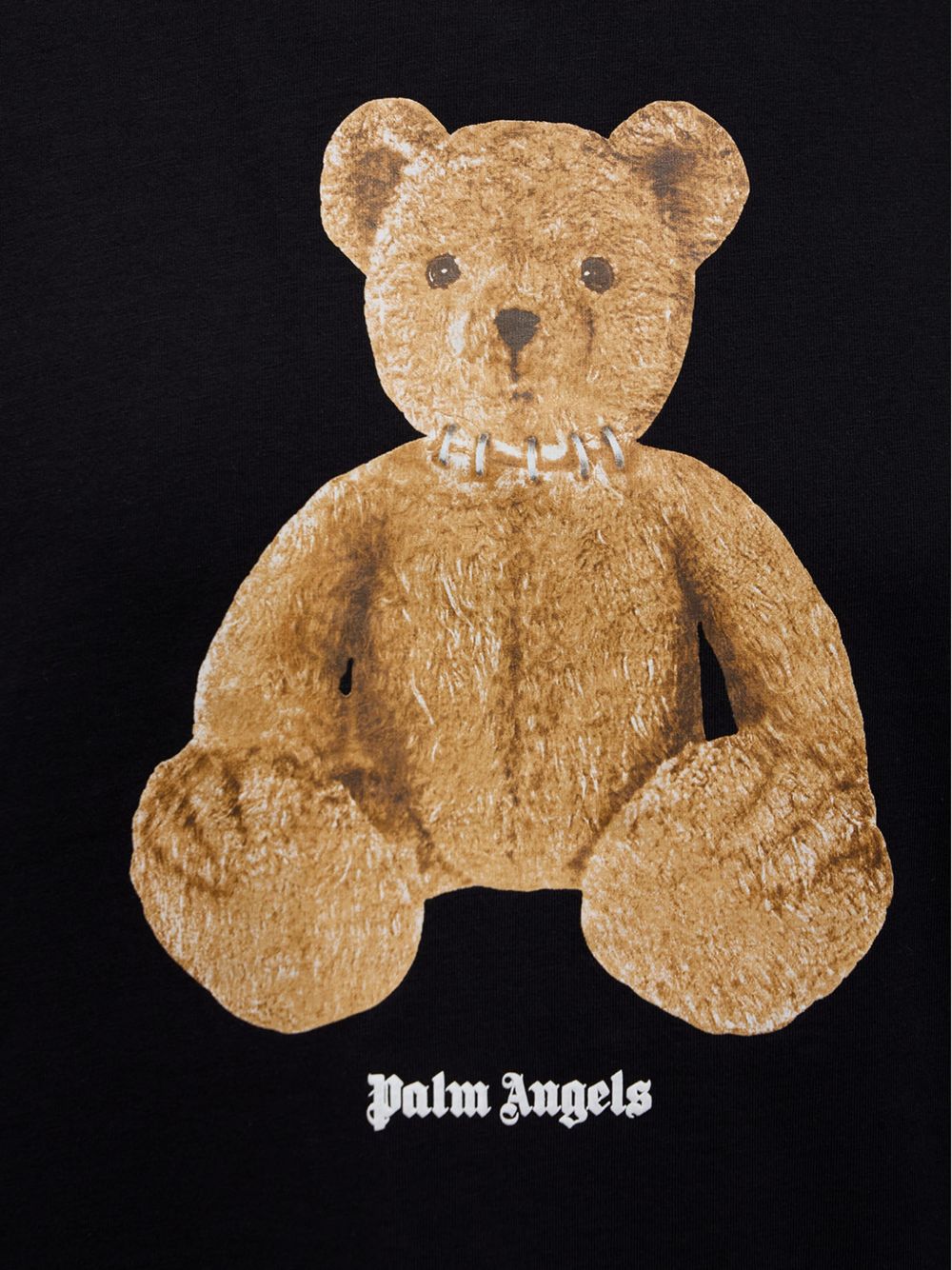 Polo in cotone con stampa orso PMAA10BS26JER004 1060 PALM ANGELS