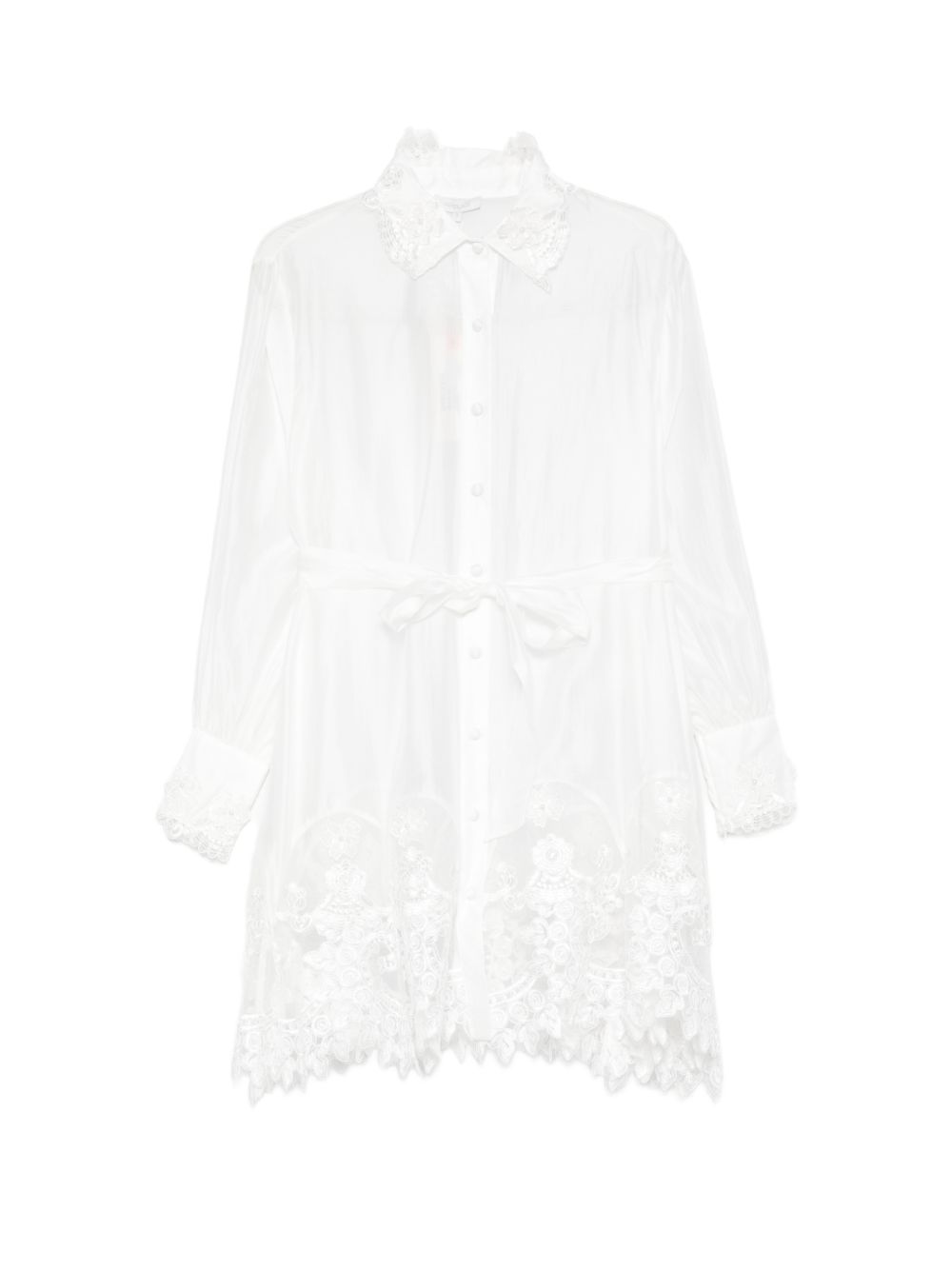 Abito camicia in viscosa con pizzo P26A123 100 PAPERLACE