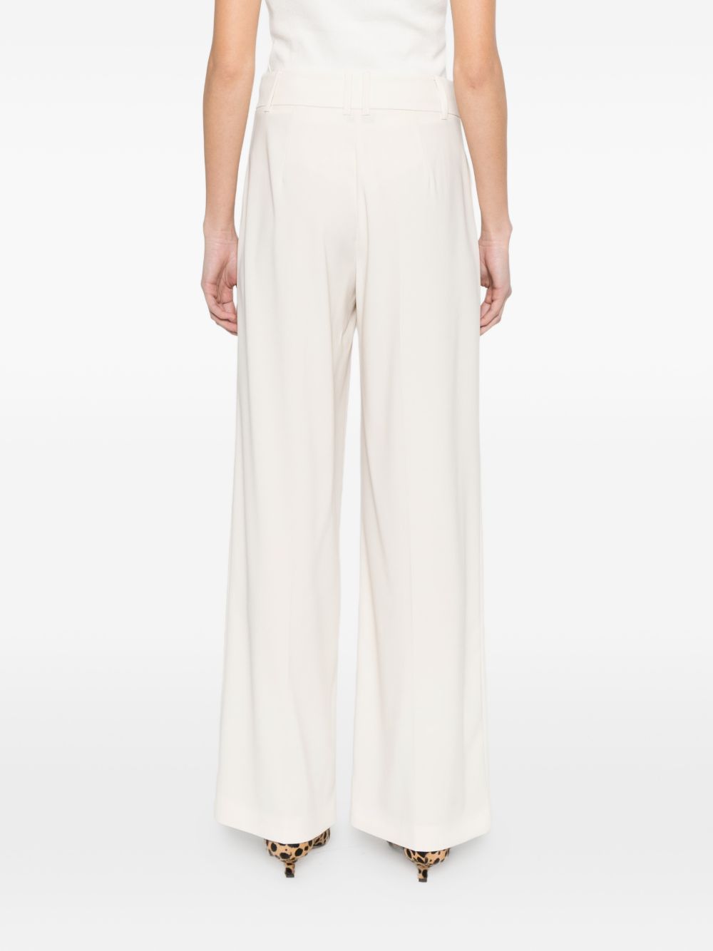 Pantaloni in poliestere a gamba larga con pieghe 8P1822A6F5 W409 PATRIZIA PEPE