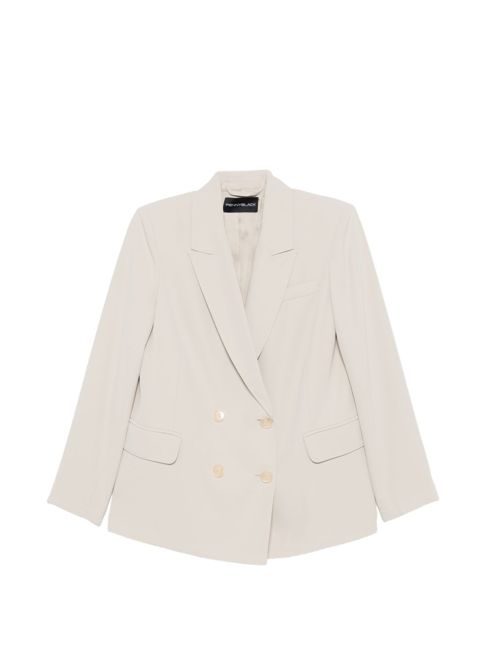 Blazer doppiopetto con revers a lancia 2611041043200 001 PENNY BLACK