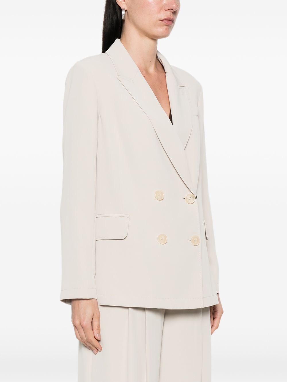 Blazer doppiopetto con revers a lancia 2611041043200 001 PENNY BLACK