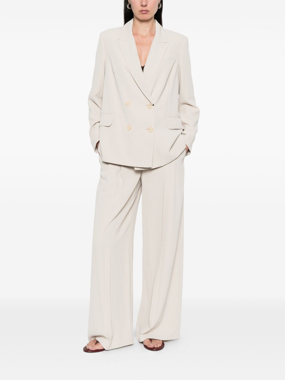 Pantaloni in poliestere a gamba larga 2611131013200 001 PENNY BLACK