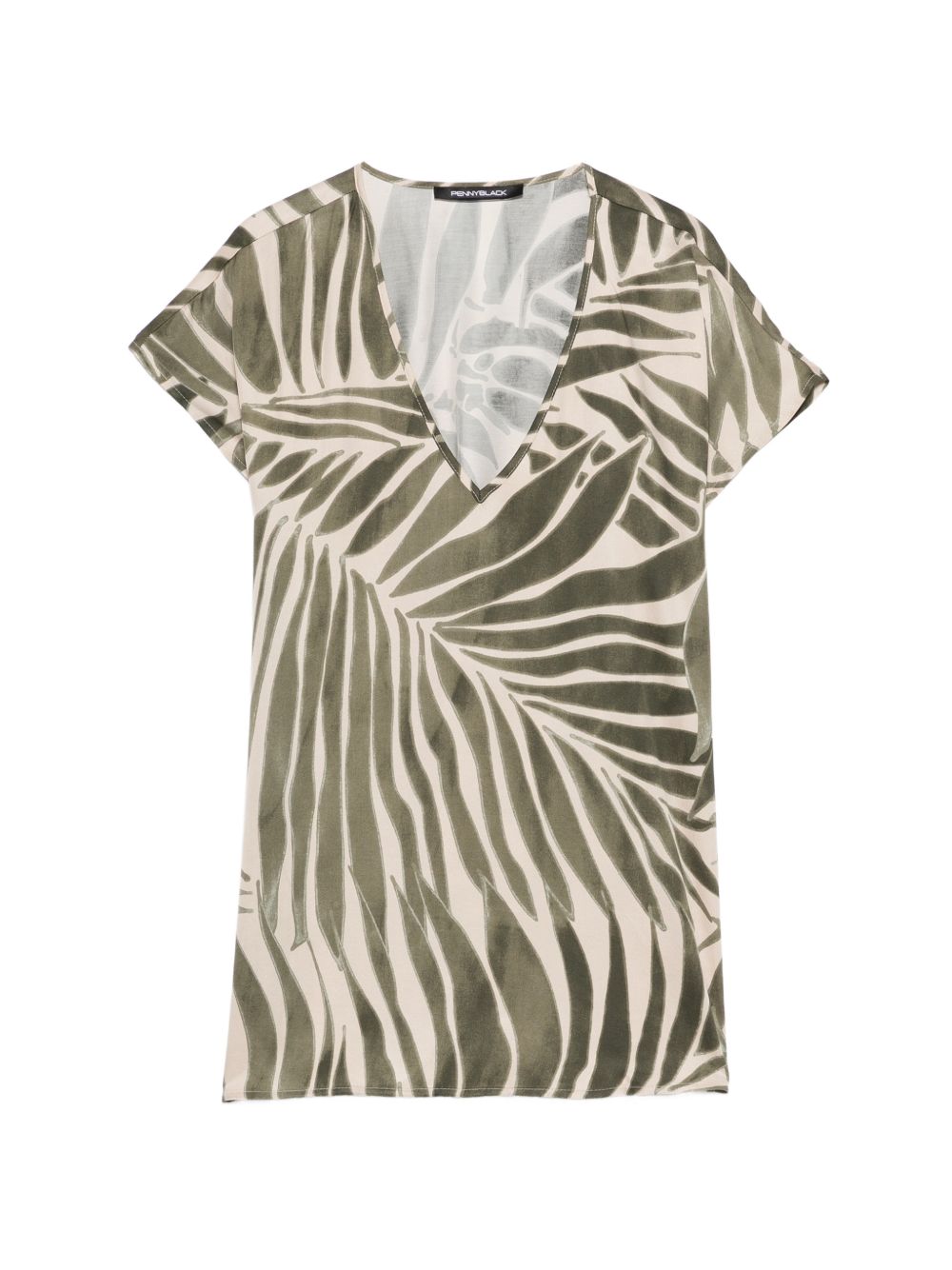 Blusa in viscosa con spacchi laterali 2611161053200 008 PENNY BLACK