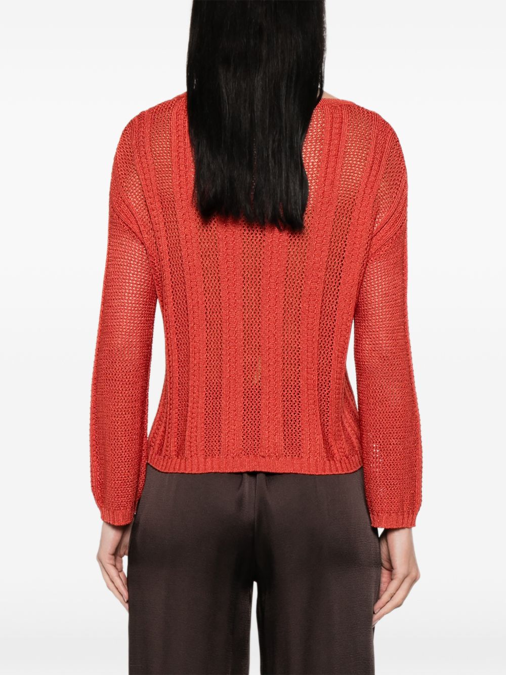 Pullover in viscosa a trama aperta 2611361253200 003 PENNY BLACK