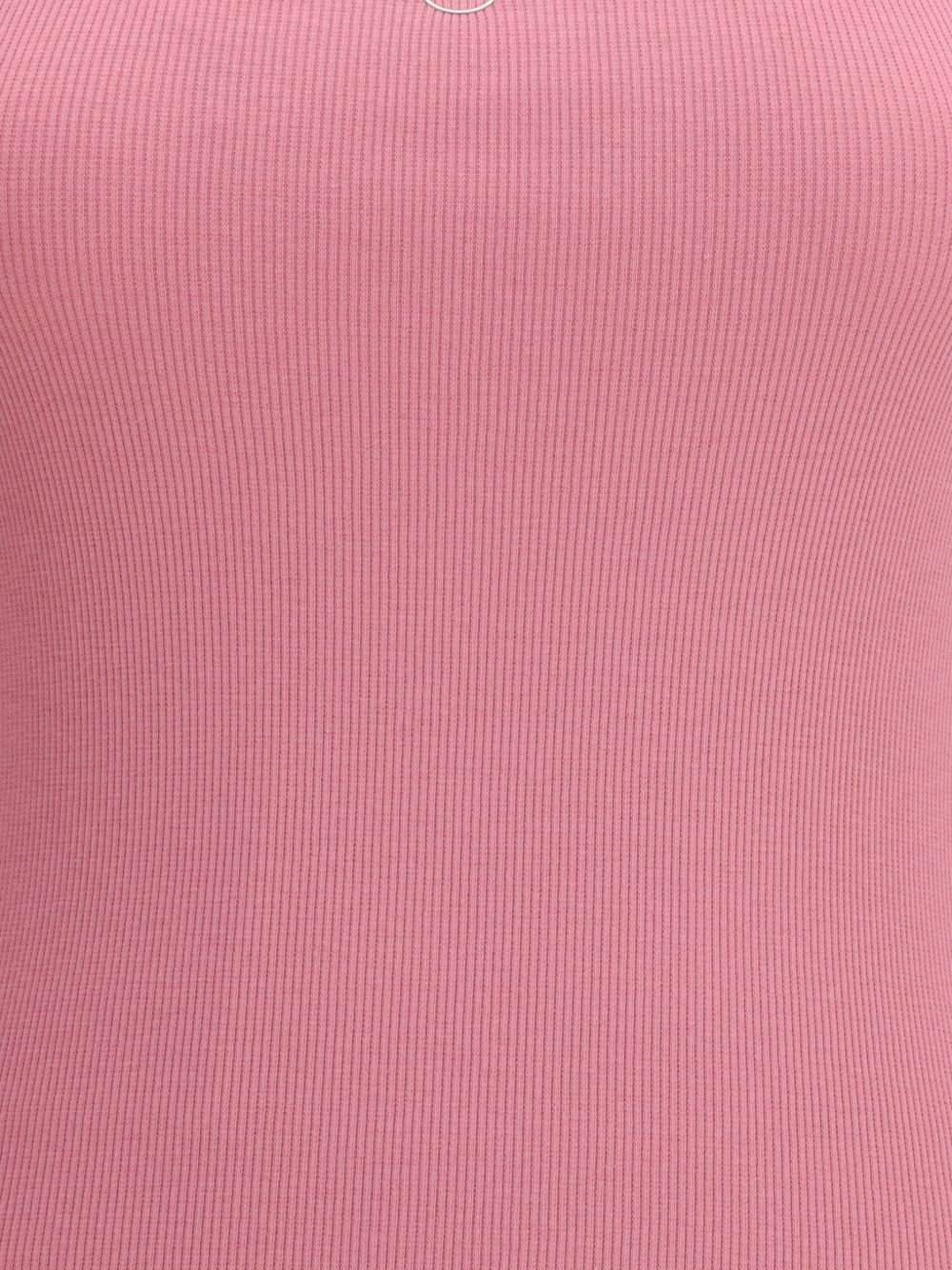 Canotta in cotone costine rosa 100807A338 Q48 PINKO