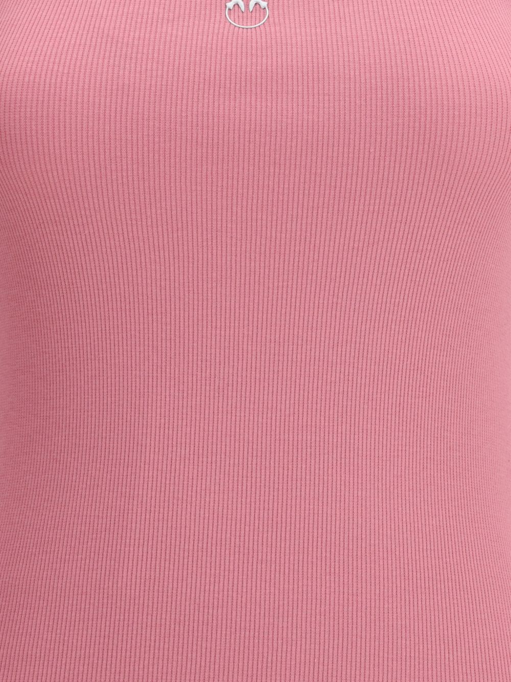 Canotta in cotone costine rosa 100807A338 Q48 PINKO