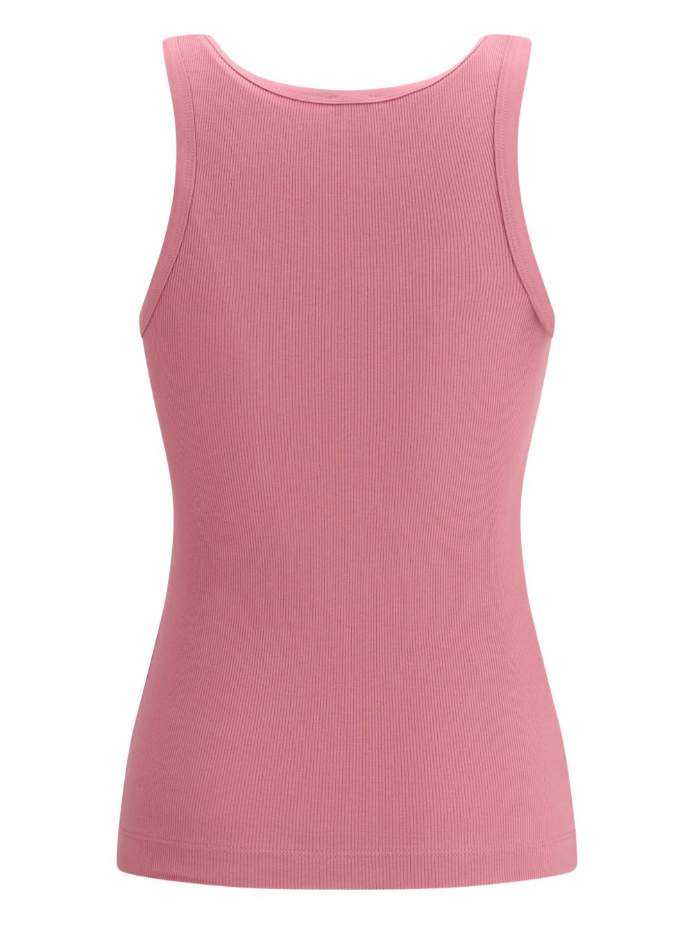 Canotta in cotone costine rosa 100807A338 Q48 PINKO