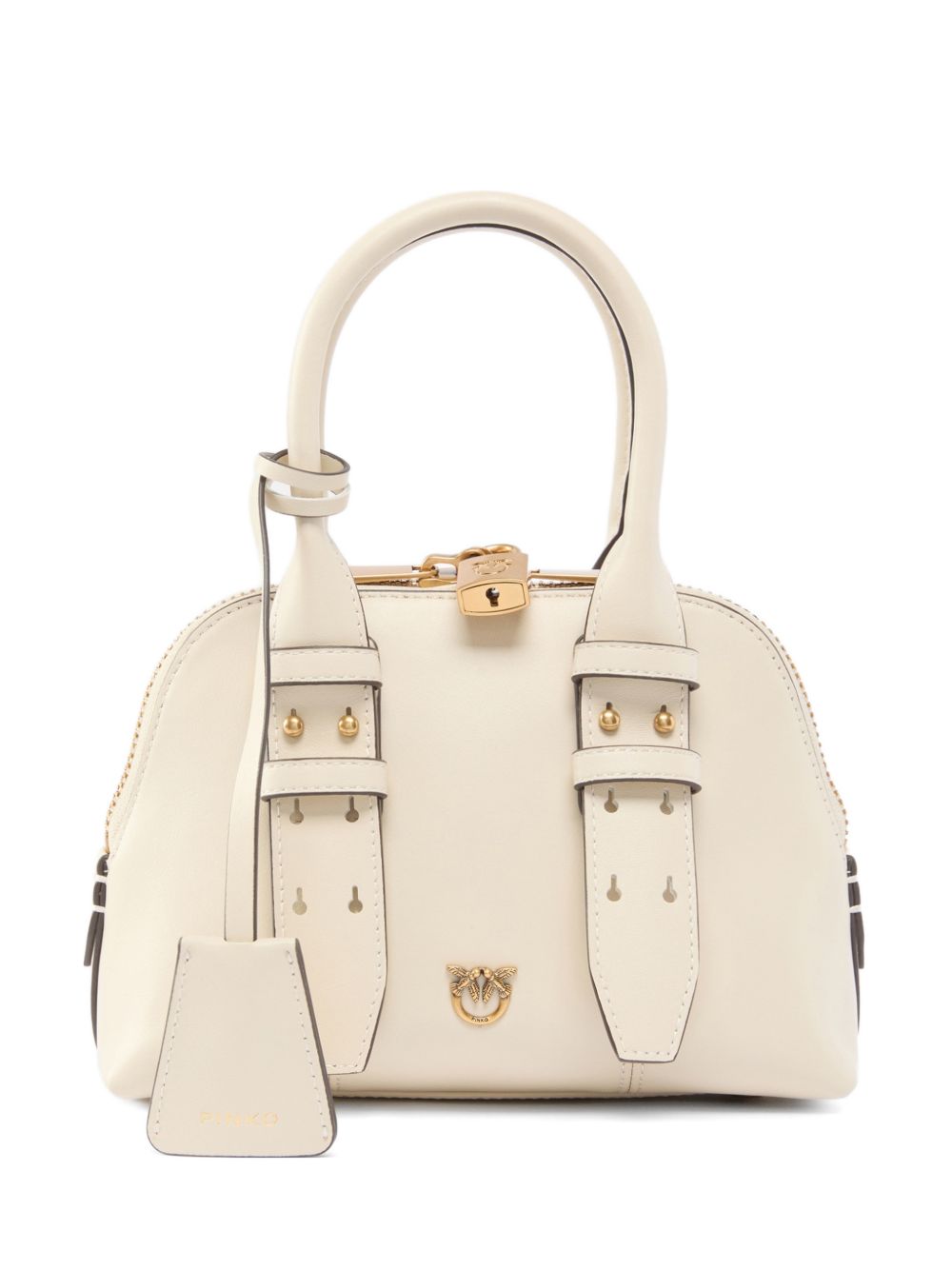Borsa a mano in pelle con lucchetto 105333A0QO Z14Q PINKO