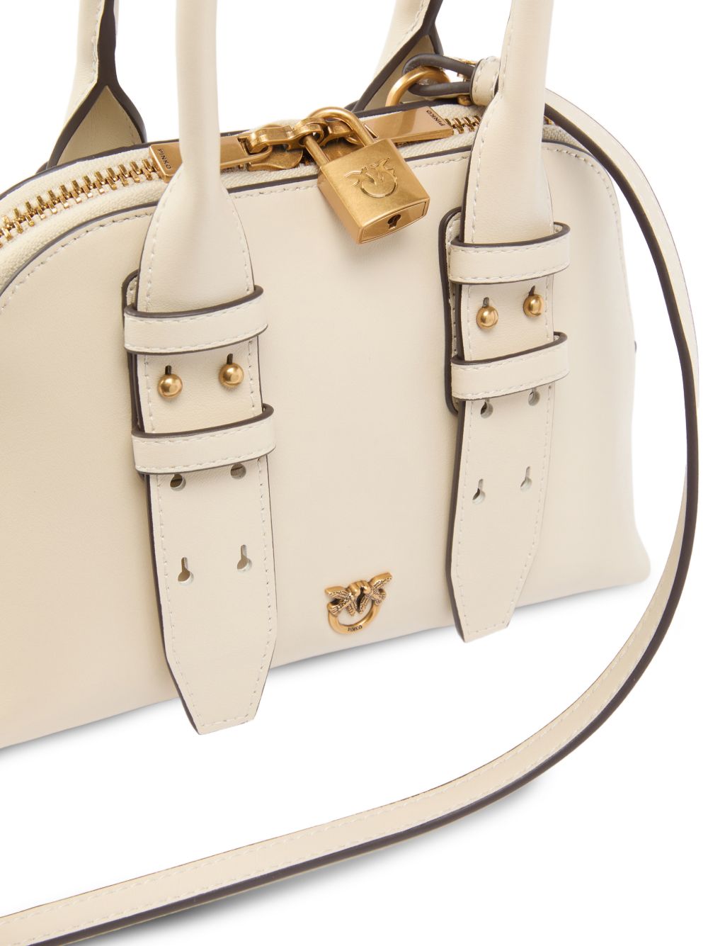 Borsa a mano in pelle con lucchetto 105333A0QO Z14Q PINKO