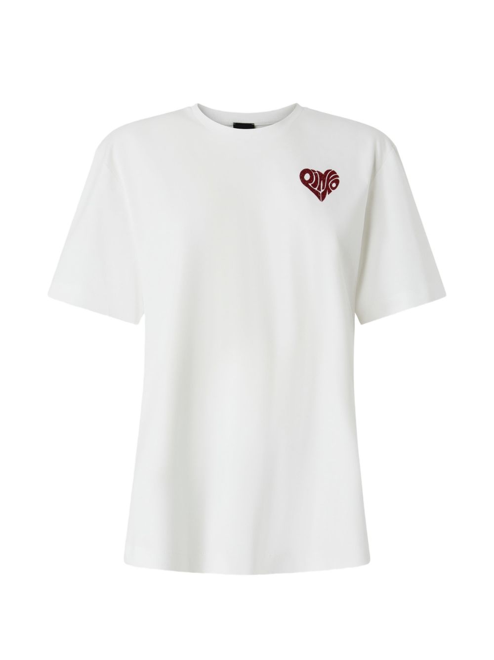 T-shirt in cotone con cuore 105526A33I ZR2 PINKO
