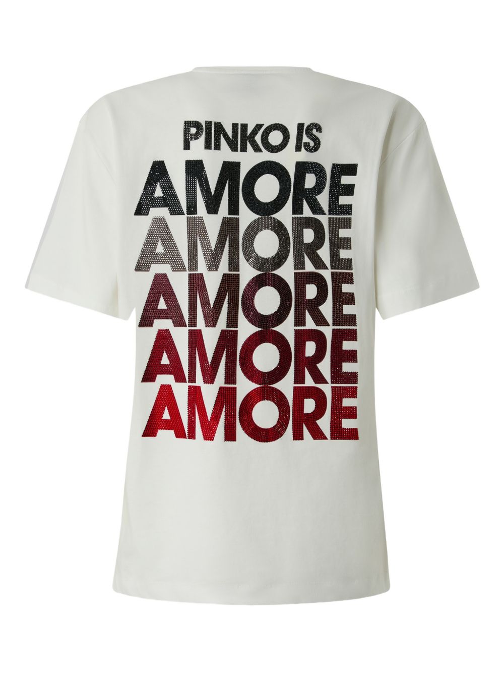 T-shirt in cotone con cuore 105526A33I ZR2 PINKO