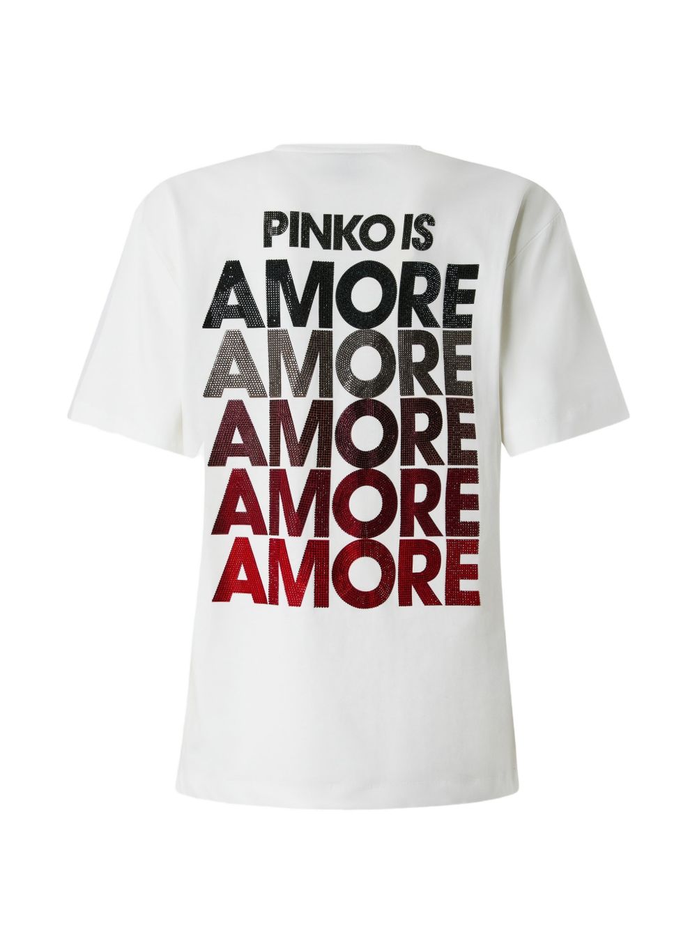 T-shirt in cotone con cuore 105526A33I ZR2 PINKO