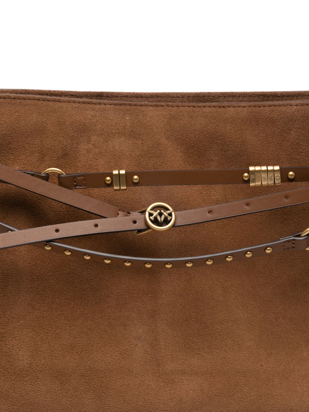 Zaino con borchie e tracolla 105903A0F6 L17Q PINKO