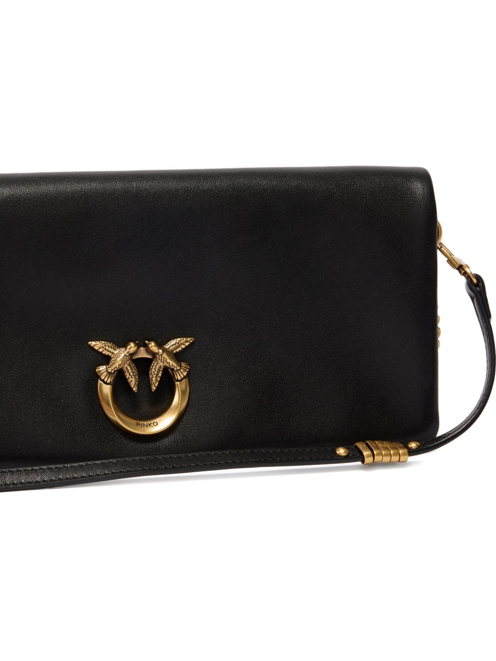 Borsa a spalla con logo metallico 106022A0QO Z99Q PINKO