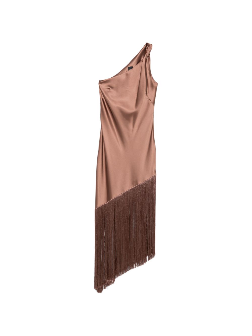 Abito monospalla con frange 106352A33D L50 PINKO